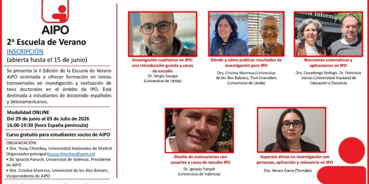 Cartel II Escuela de Verano de AIPO